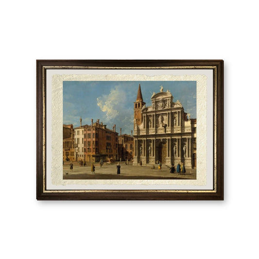 Campo Santa Maria Zobenigo, Venezia, 1730 - Giovanni Antonio Canal detto Canaletto - riproduzione incorniciata