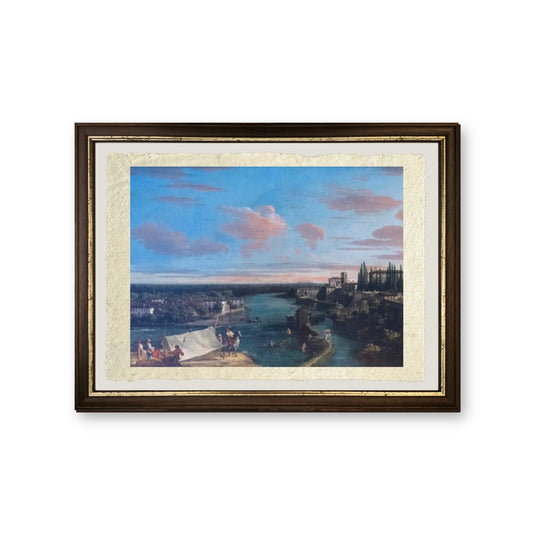 Veduta di Vaprio d'Adda - Bernardo Bellotto - riproduzione incorniciata