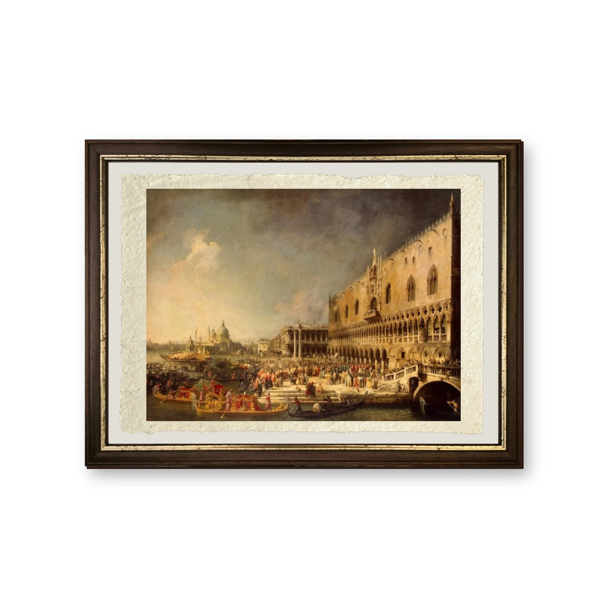 La Ricezione dell'Ambasciatore Francese (Ermitage) - Giovanni Antonio Canal detto Canaletto - riproduzione incorniciata