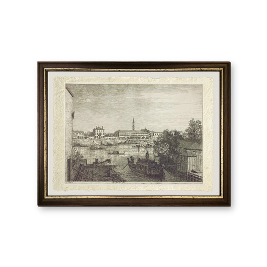 Alle porte del Dolo, 1744 - Giovanni Antonio Canal detto Canaletto - riproduzione incorniciata