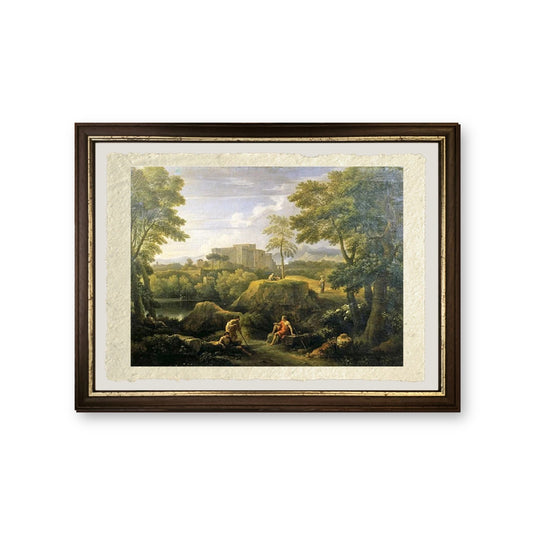 Paesaggio con figure - Jan Frans van Bloemen - riproduzione incorniciata