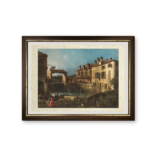 Dolo, sul Brenta - Giovanni Antonio Canal detto Canaletto - riproduzione incorniciata
