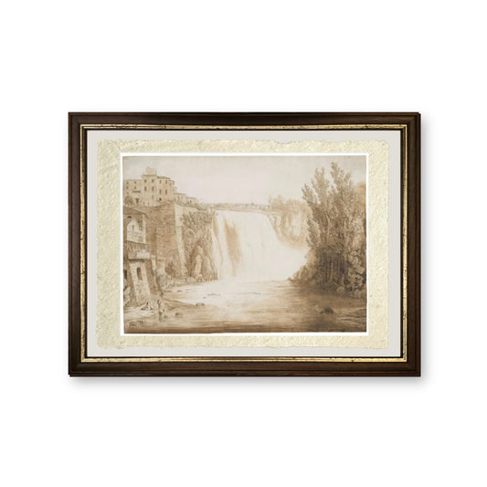 La Cascata Grande di Isola del Liri, 1793 - Jakob-Philipp Hackert - riproduzione incorniciata