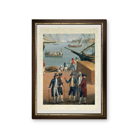 Vista del Porto di Messina (dettaglio) - Philippe Hackert - riproduzione incorniciata