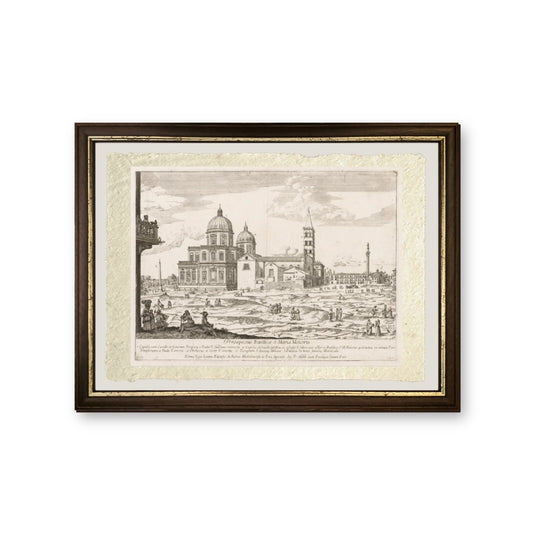 Santa Maria Maggiore da Prospectus Locurum Urbis Romae Insignium - Lievin Cruyl - riproduzione incorniciata
