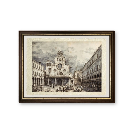 Campo San Giacomo di Rialto - Giovanni Antonio Canal detto Canaletto - riproduzione incorniciata
