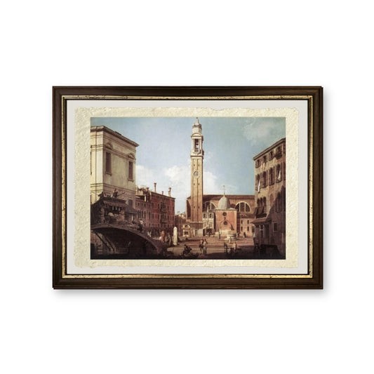 Veduta del Campo Santi Apostoli - Giovanni Antonio Canal detto Canaletto - riproduzione incorniciata