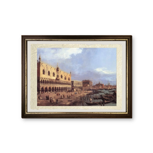 Riva degli  Schiavoni - Giovanni Antonio Canal detto Canaletto - riproduzione incorniciata