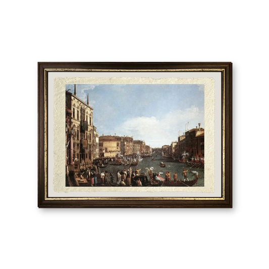 Una regata sul Canal Grande - Giovanni Antonio Canal detto Canaletto - riproduzione incorniciata