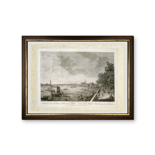 Una vista dai giardini di Somerset al ponte di Westminster - Giovanni Antonio Canal detto Canaletto - riproduzione incorniciata