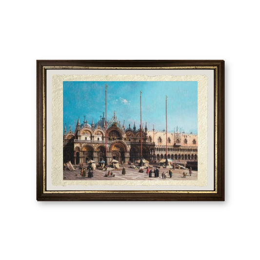 San Marco e il Palazzo Ducale, Venezia - Giovanni Antonio Canal detto Canaletto - riproduzione incorniciata