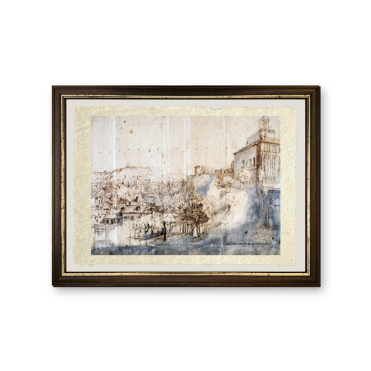 Villa Medici a Roma - Gaspare Vanvitelli - Gaspar van Wittel - riproduzione incorniciata