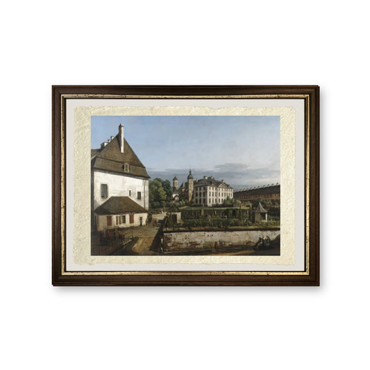 La Fortezza di Königstein: Cortile con la Brunnenhaus - Bernardo Bellotto - riproduzione incorniciata