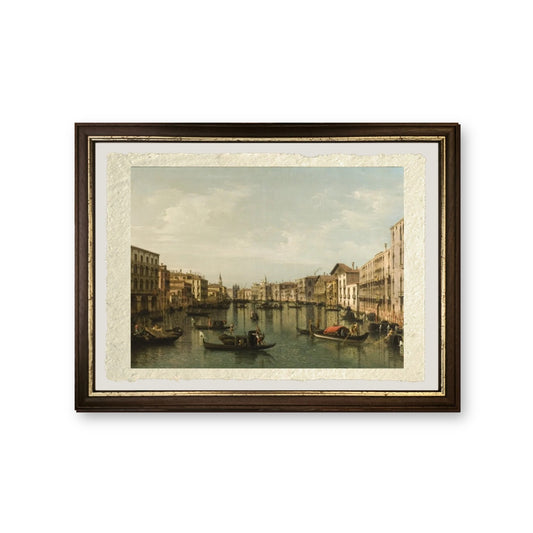 Vista del Canal Grande con i palazzi Foscari e Moro Lin - Bernardo Bellotto - riproduzione incorniciata