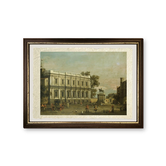 Un capriccio di edifici a Whitehall, 1754 - Giovanni Antonio Canal detto Canaletto - riproduzione incorniciata
