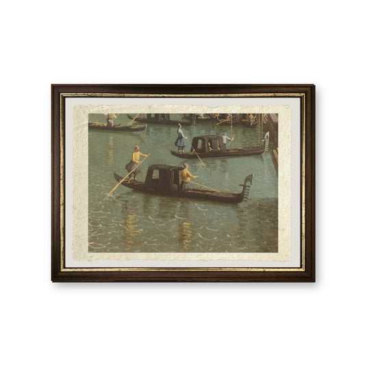L'ingresso del Canal Grande (dettaglio) - Giovanni Antonio Canal detto Canaletto - riproduzione incorniciata