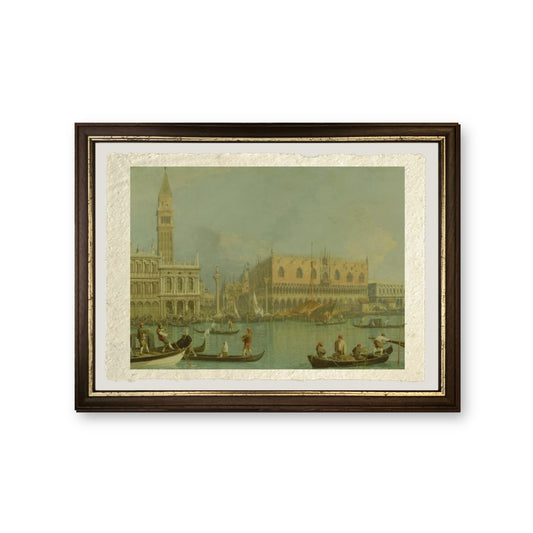 Palazzo Ducale e Piazzetta San Marco, 1755 - Giovanni Antonio Canal detto Canaletto - riproduzione incorniciata
