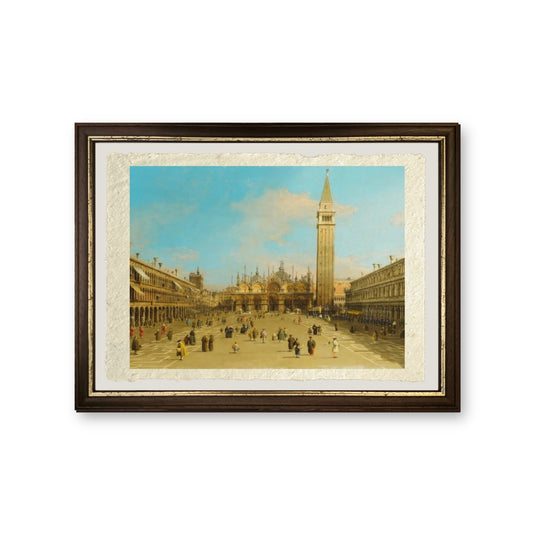Piazza San Marco, Venezia, vista verso est - Giovanni Antonio Canal detto Canaletto - riproduzione incorniciata