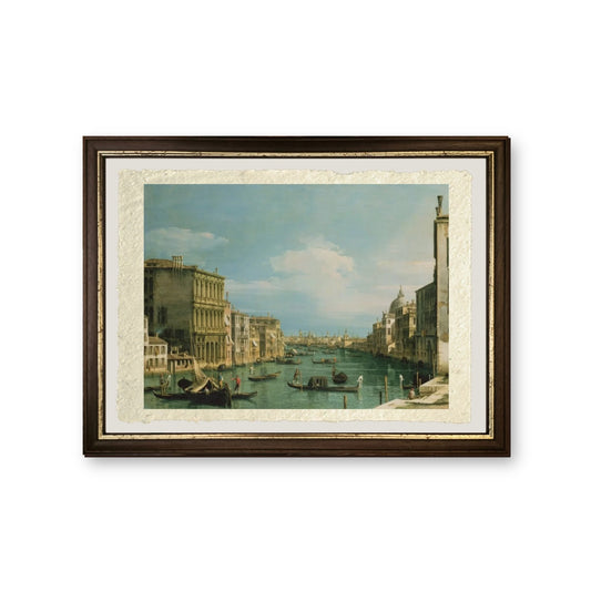 Il Canal Grande a Venezia visto da est dal Campo di San Vio - Giovanni Antonio Canal detto Canaletto - riproduzione incorniciata