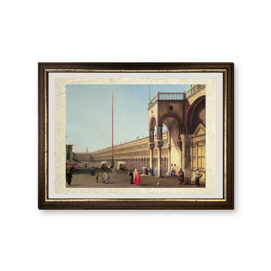 Piazza San Marco, dalla Piazzetta - Giovanni Antonio Canal detto Canaletto - riproduzione incorniciata