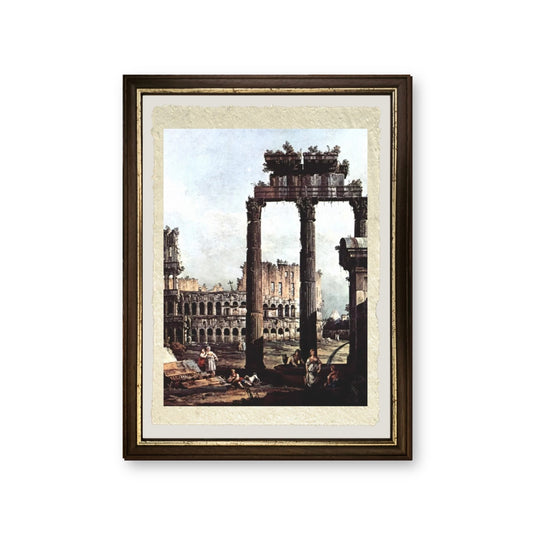 Capriccio Romano - Giovanni Antonio Canal detto Canaletto - riproduzione incorniciata