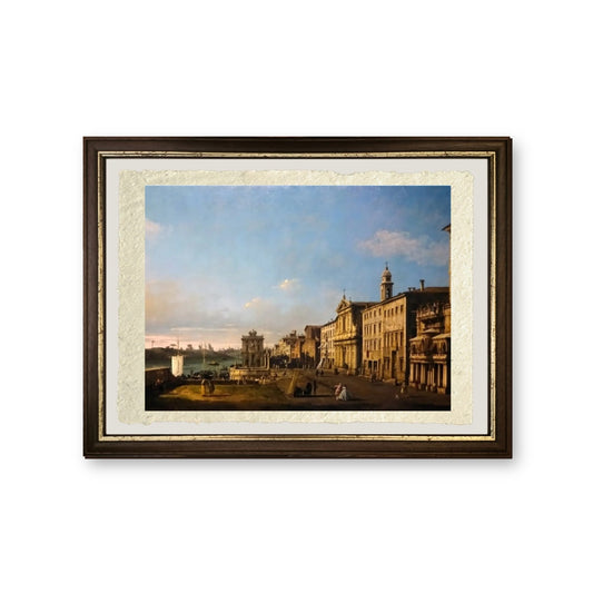 Via di Ripetta a Roma, 1744 - Bernardo Bellotto - riproduzione incorniciata