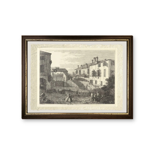Le chiuse a Dolo - Giovanni Antonio Canal detto Canaletto - riproduzione incorniciata