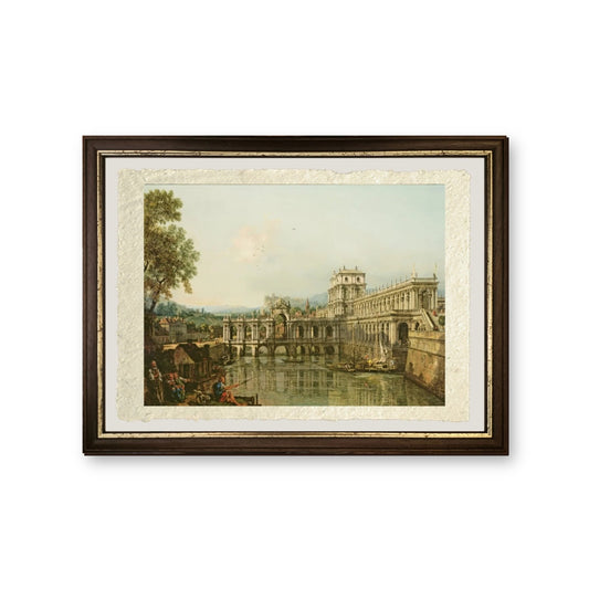 Capriccio architettonico, 1765 - Bernardo Bellotto - riproduzione incorniciata