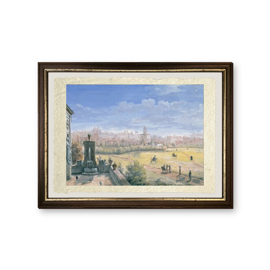 Veduta di Roma, 1665 - Gaspare Vanvitelli - Gaspar van Wittel - riproduzione incorniciata