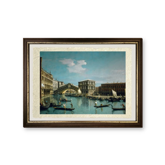 Il Ponte Rialto - Giovanni Antonio Canal detto Canaletto - riproduzione incorniciata