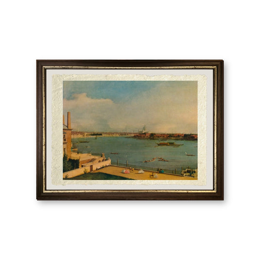 Il Tamigi da Richmond House, 1746 - Giovanni Antonio Canal detto Canaletto - riproduzione incorniciata