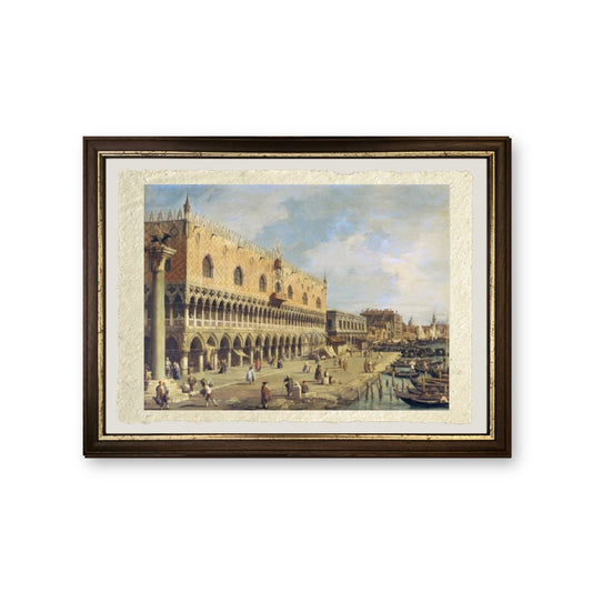 La Riva degli Schiavoni, Venezia - Giovanni Antonio Canal detto Canaletto - riproduzione incorniciata