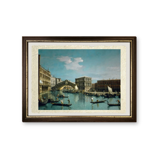 Il Ponte Rialto - Giovanni Antonio Canal detto Canaletto - riproduzione incorniciata