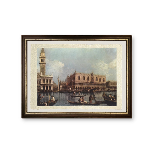 Veduta del Bacino di San Marco - Giovanni Antonio Canal detto Canaletto - riproduzione incorniciata