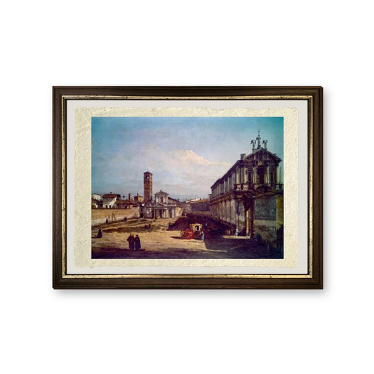 Veduta di Milano - Bernardo Bellotto - riproduzione incorniciata