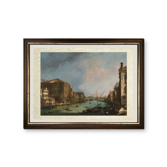 Il Canal Grande a Venezia con il Palazzo Corner - Giovanni Antonio Canal detto Canaletto - riproduzione incorniciata