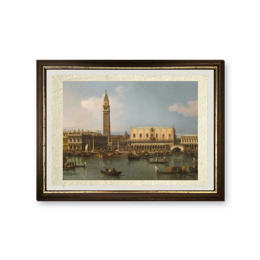Il Molo dal Bacino di San Marco - Giovanni Antonio Canal detto Canaletto - riproduzione incorniciata