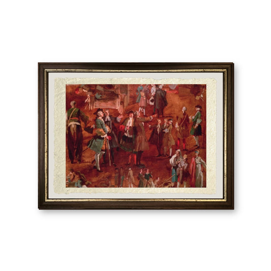 Studi di figure - Giovanni Antonio Canal detto Canaletto - riproduzione incorniciata