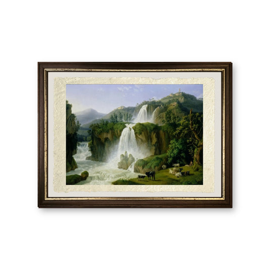 La cascata di Tivoli, 1785 - Jakob Philipp Hackert - riproduzione incorniciata