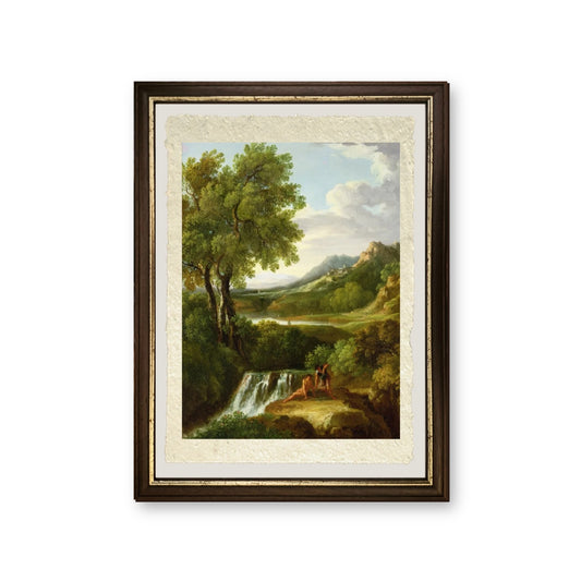 Figure in un paesaggio classico - Jan Frans van Bloemen - riproduzione incorniciata