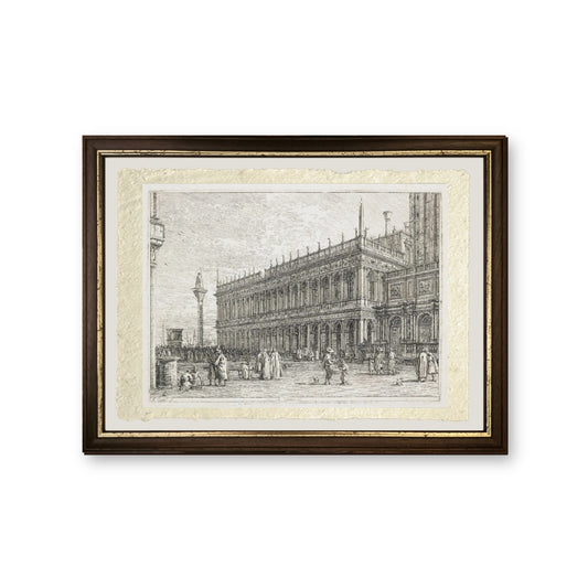 La Libreria, vedute altre prese da i luoghi - Giovanni Antonio Canal detto Canaletto - riproduzione incorniciata