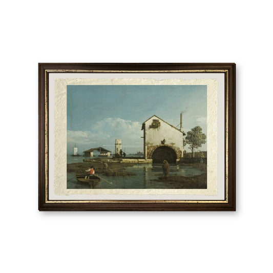 Capriccio, La laguna, 1743 - Bernardo Bellotto - riproduzione incorniciata