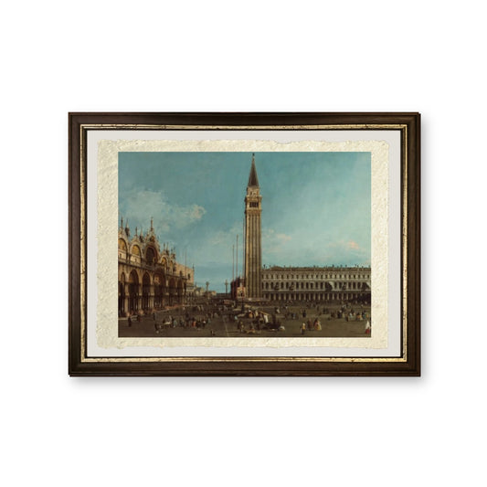 La Piazza San Marco, Venezia - Giovanni Antonio Canal detto Canaletto - riproduzione incorniciata