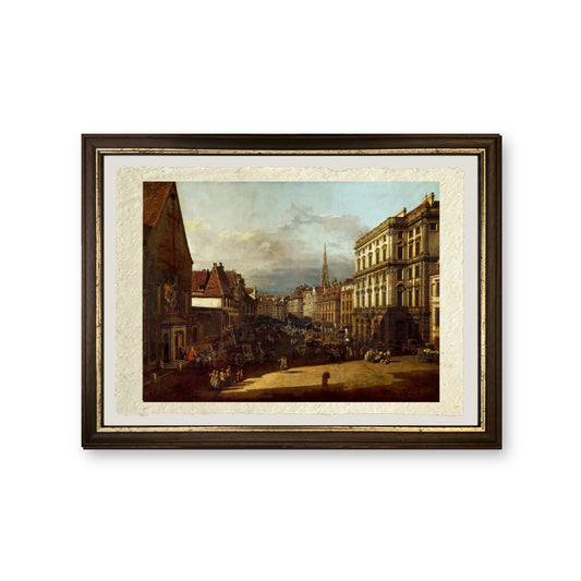Piazza del Mercato della Farina a Vienna - Bernardo Bellotto - riproduzione incorniciata