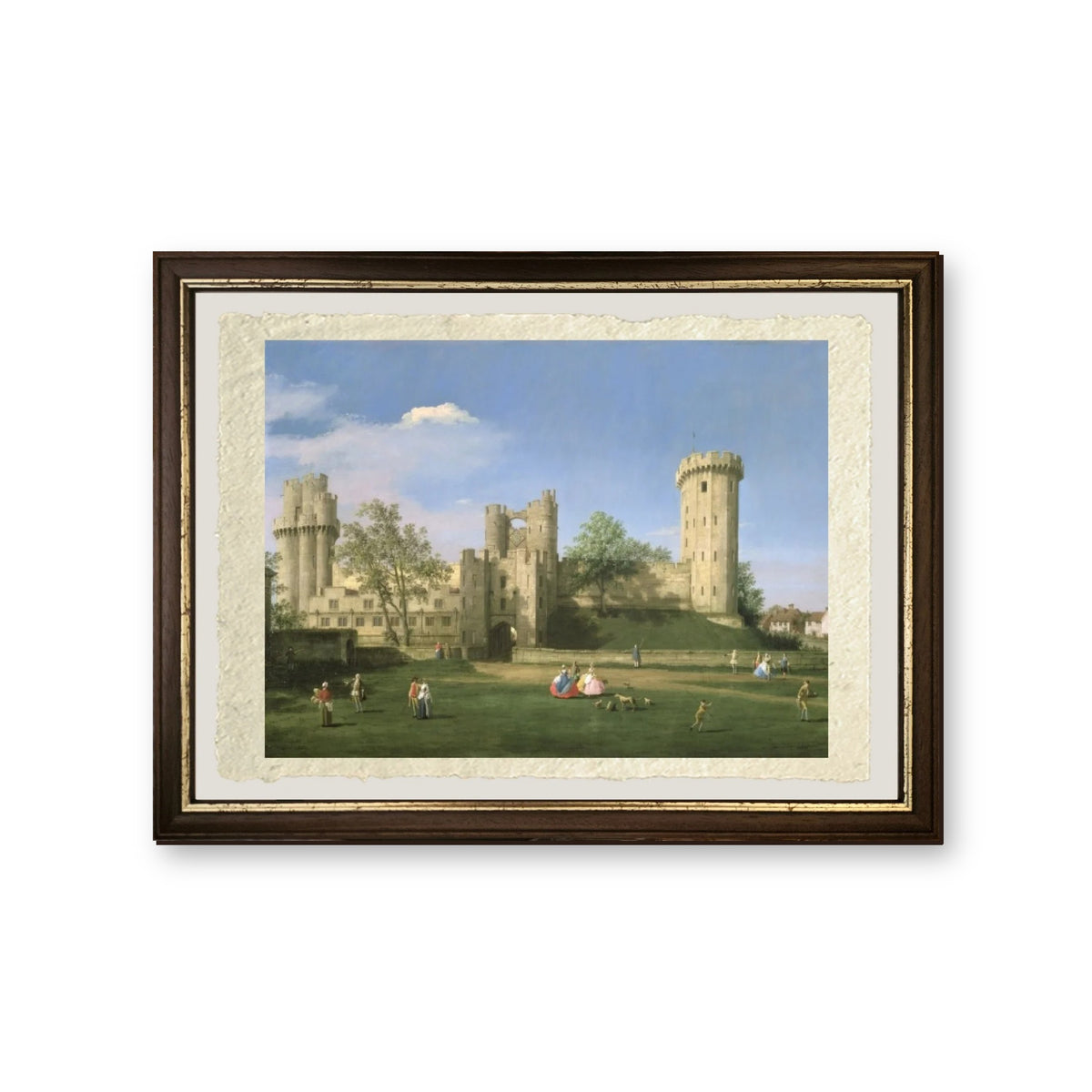 Castello di Warwick, fronte est dal cortile, 1752 - Giovanni Antonio Canal detto Canaletto - riproduzione incorniciata