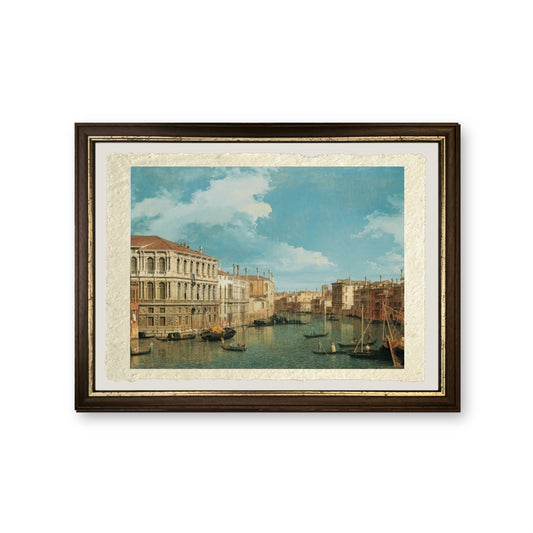 Il Canal Grande, Venezia, guardando a nord-ovest - Giovanni Antonio Canal detto Canaletto - riproduzione incorniciata