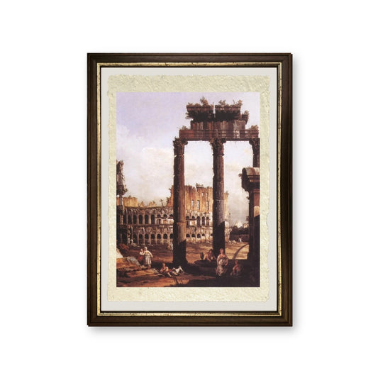 Capriccio con il Colosseo - Bernardo Bellotto - riproduzione incorniciata