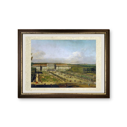 Palazzo di Schönbrunn visto dai giardini, tra il 1758 e il 1761 - Bernardo Bellotto - riproduzione incorniciata