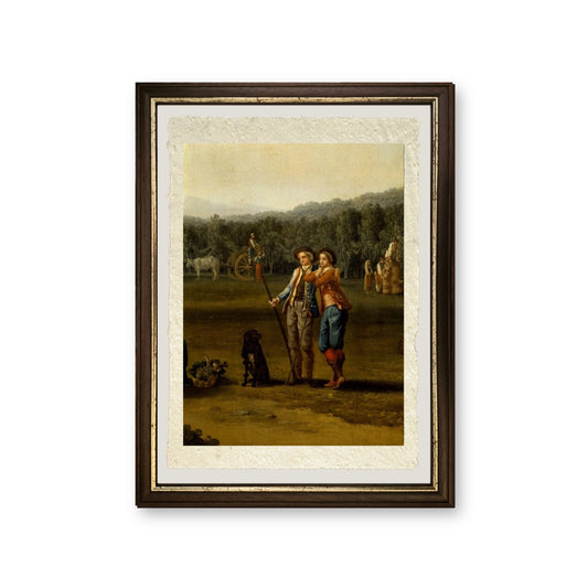 Raccolto a Carditello, dettaglio - Jakob-Philipp Hackert - riproduzione incorniciata