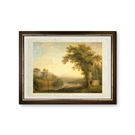 Paesaggio antico con la tomba di Fetonte, 1785 - Jakob-Philipp Hackert - riproduzione incorniciata